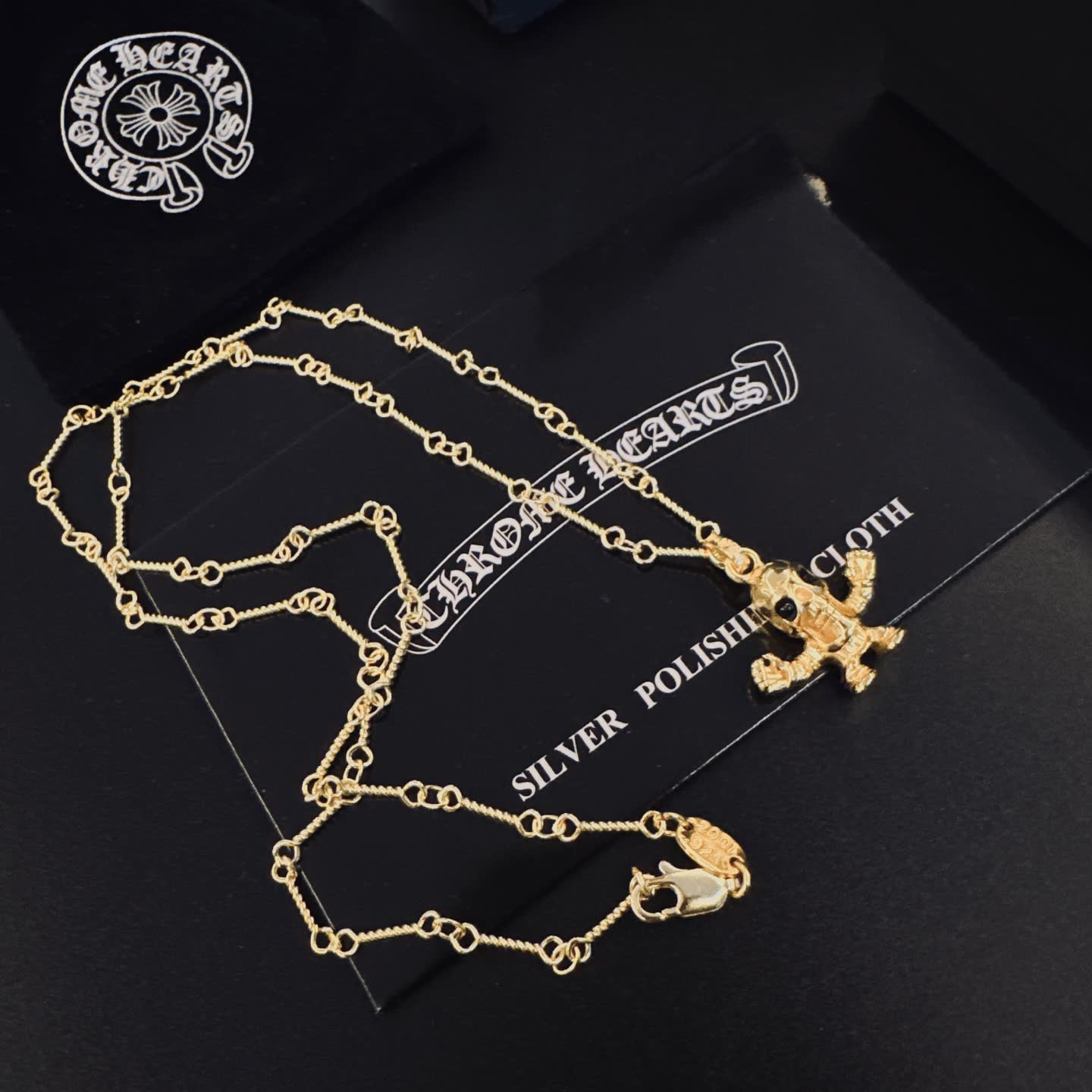 Chrome Hearts Gold Tone Pendant Necklace